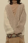 SWAYING/KNIT fleece V-neck cardigan SW202SZ53